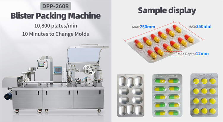 machine à emballer sous blister pharmaceutique