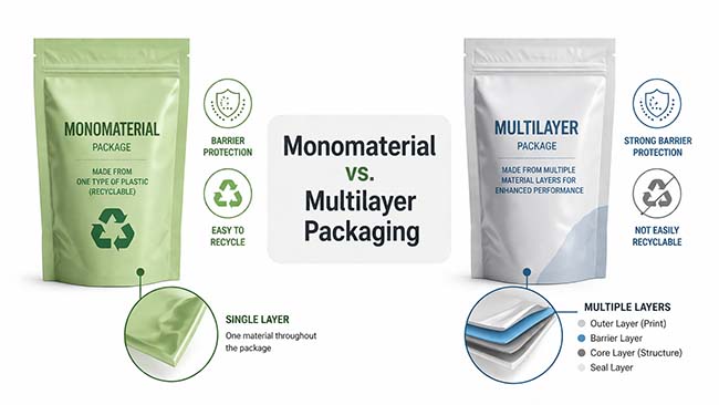 Monomaterial Packaging vs. Multilayer Packaging