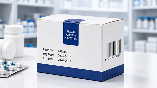 tamper evident carton label