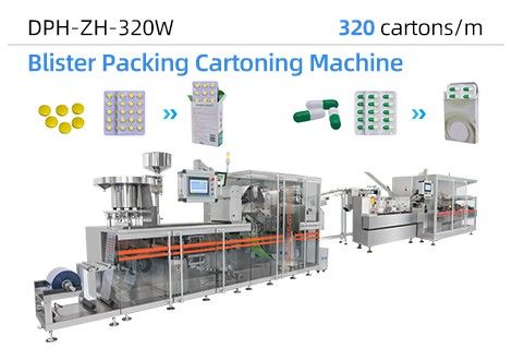 Ligne de mise en carton sous blister à grande vitesse