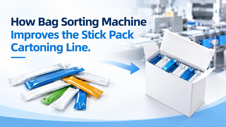 Comment la trieuse de sachets améliore la ligne d'encartonnage de stick packs